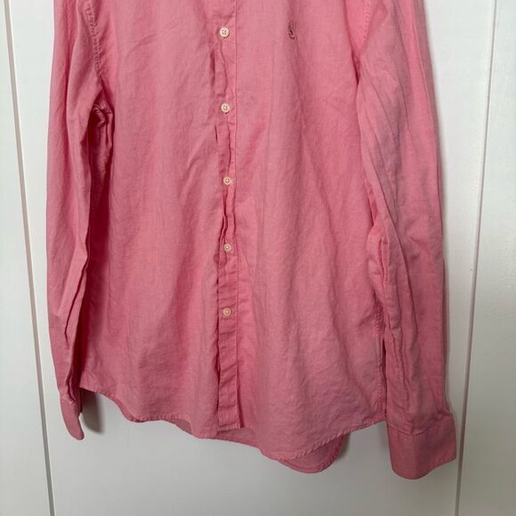 John Varvatos Shirt Mens Sz L Pink Button Down Long Sleeve Cotton Casual Logo - Picture 4 of 13